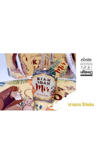Trusou de botez cu micul pui de leu Simba din celebrul desen animat Baby Simba 6
